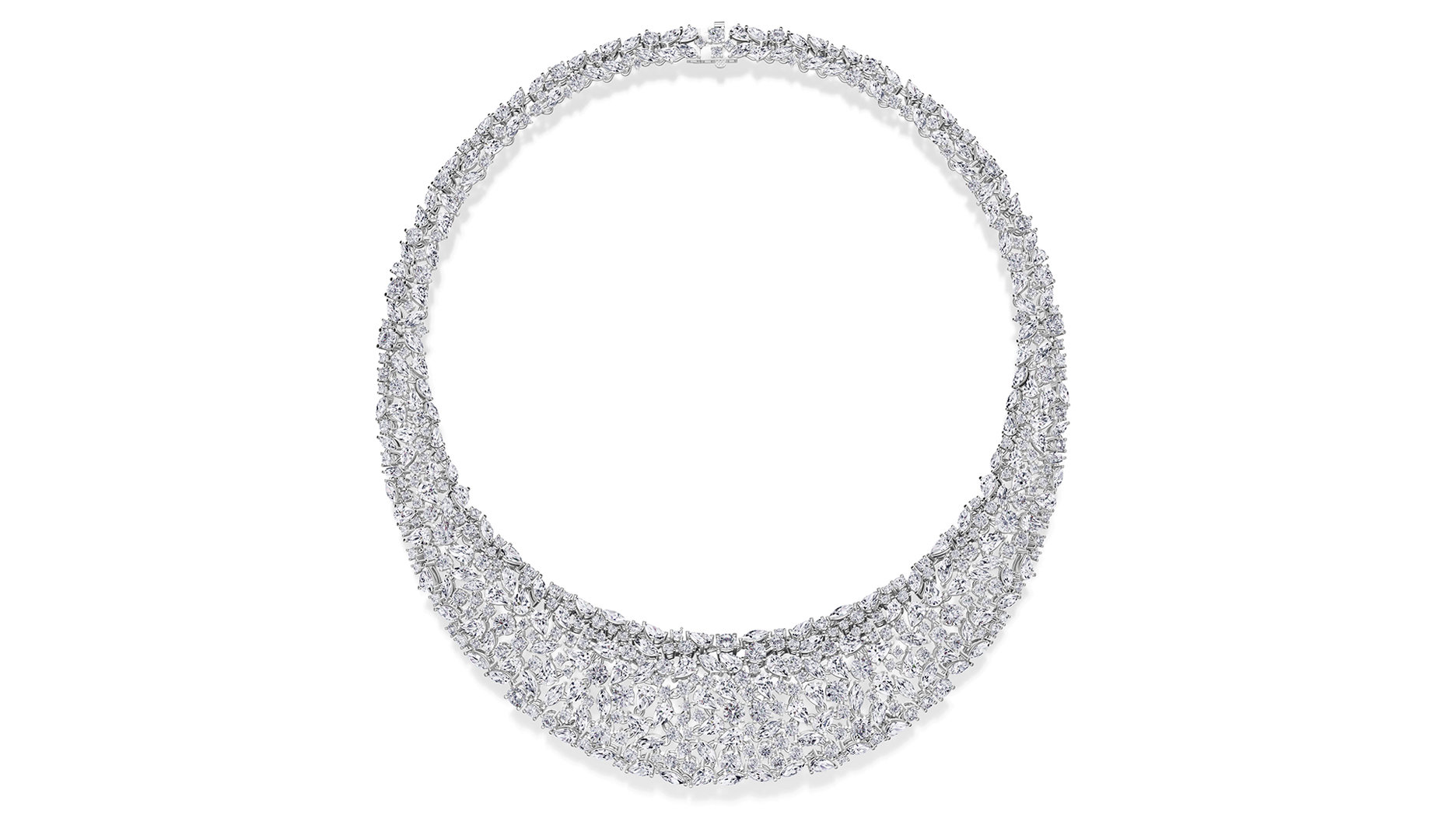 Lab made diamond necklace top
